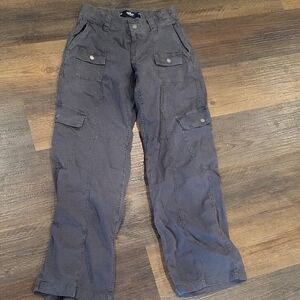 Hollister Women's Charcoal Cargo Pants